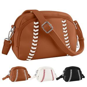 4358 Baseball Crossbody Purses Mom Sport Small Baseball Shoulder Bag Vegan